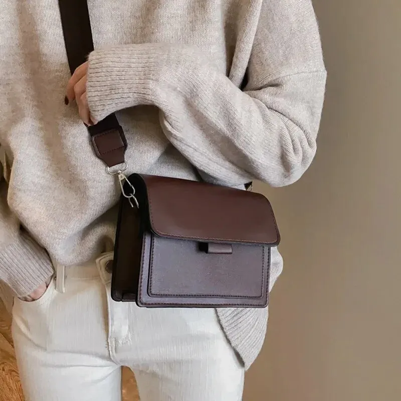 Sac à bandoulière en cuir PU pour femme, sac à main à poignée de voyage, sac messager initié, petit sac à rabat pour femme, créateur classique, mode