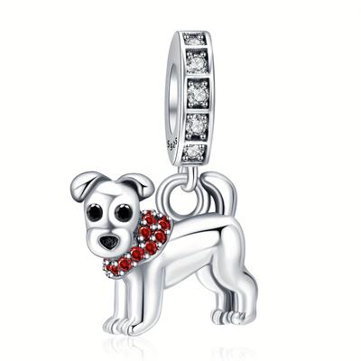 S925 For Bracelets Dog Animal Dangle Charm Pendant Fit Bracelets Necklace Luxury Gift Diy Jewelry Making