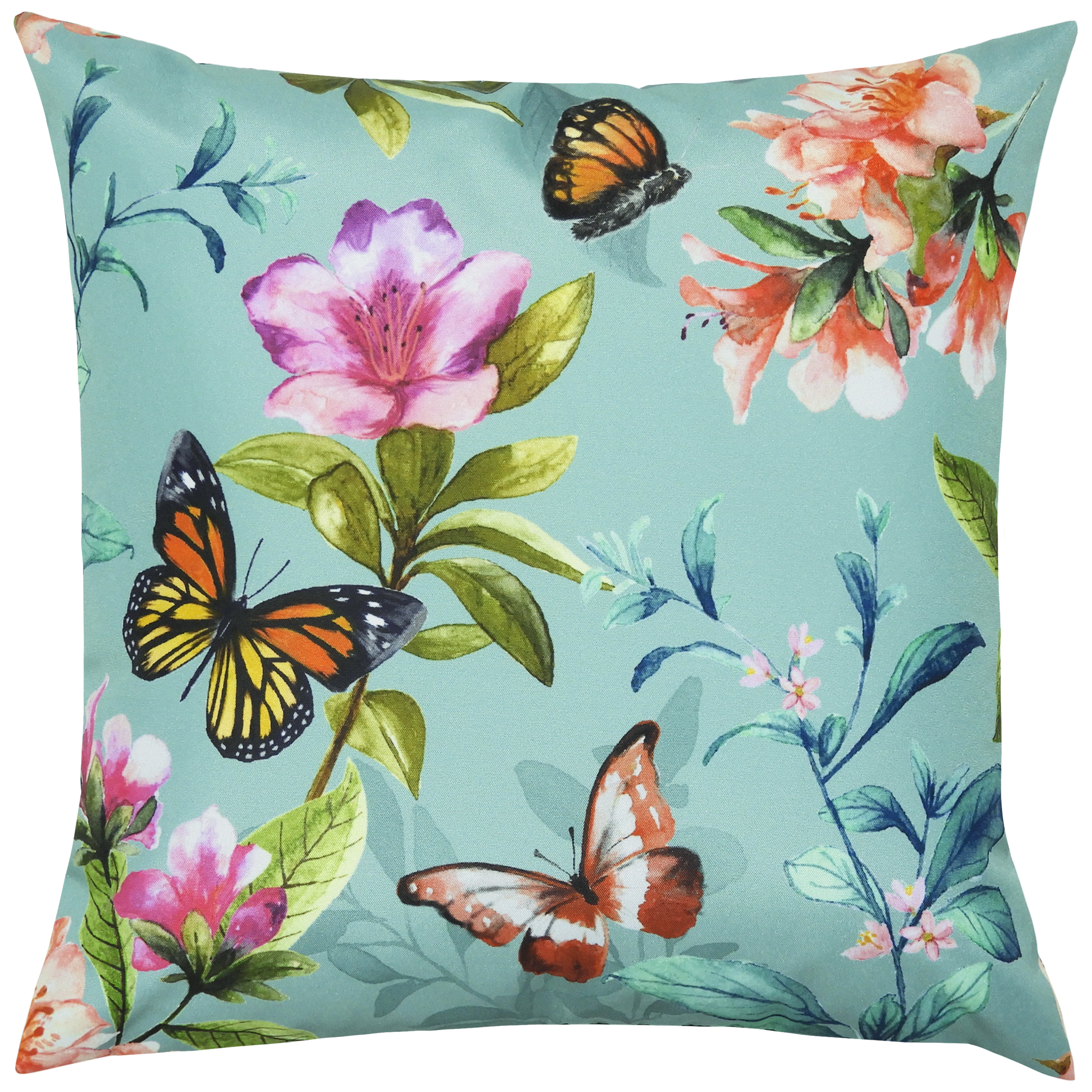 Evans Lichfield Butterflies Outdoor Cushion - Blue - Size 43 cm x 43 cm | Evans Lichfield Sale | Discount Designer Brands