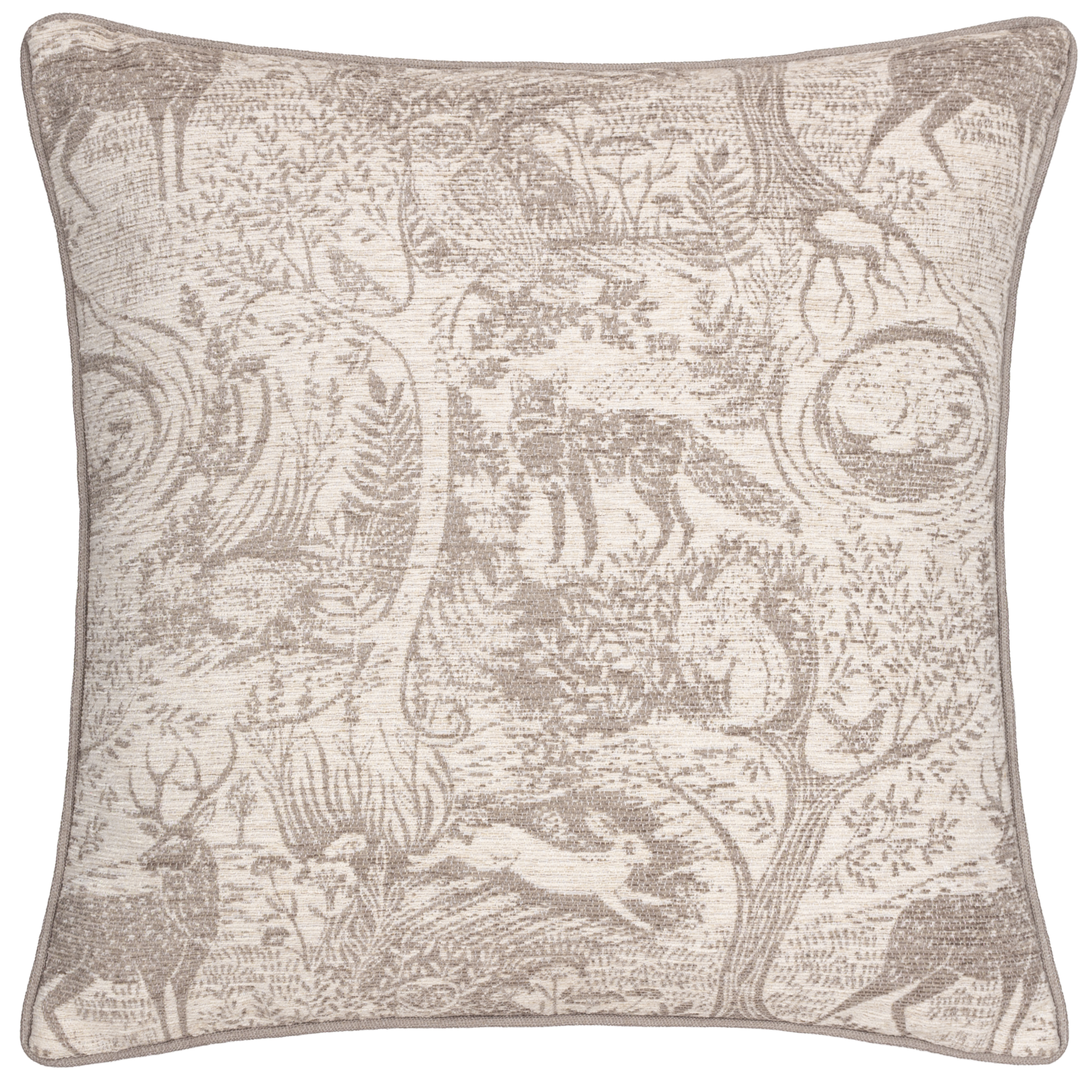 furn. Winter Woods Animal Chenille Cushion Cover - Taupe - Size 50 cm x 50 cm | furn. Sale | Discount Designer Brands