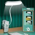 Lampada da tavolo con ricarica USB da 1 pezzo con morsetto regolabile, lampada da tavolo a LED con luce morbida da lettura, luce da libro sul comodino, luce notturna delicata, oscuramento tattile a LED, protezione per gli occhi ideale per comodini o...