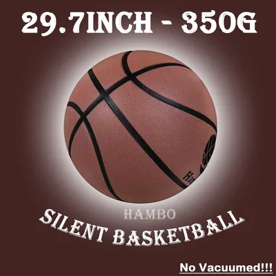 Mute Bouncing Basketball Ball Standard Size 7(29.7inch) 350g Indoor Dribble Practice Silent Ball