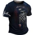 Per uomo La Morte Scuro Mietitrice Maglietta Manica Corta maglietta Stampa 3D Girocollo Camicia Designer Gotico Feste Streetwear Casuale Nero Rosso Blu Estate Primavera Abbigliamento S M L XL XXL XXXL