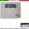 Diana Centrale 5 Zone Allarme Chiave Meccanica Batteria 12 V 1,2 Ah per Impianto Antifurto Filare.