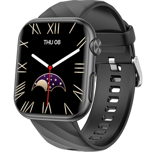 iMosi MT500 Smartwatch 1.97 Zoll Smartwatch Fitnessuhr Bluetooth EKG PPG Temperaturüberwachung Schrittzähler Kompatibel mit Android iOS Damen Herren Freisprechanlage Wasserdicht Mediensteuerung IP Image