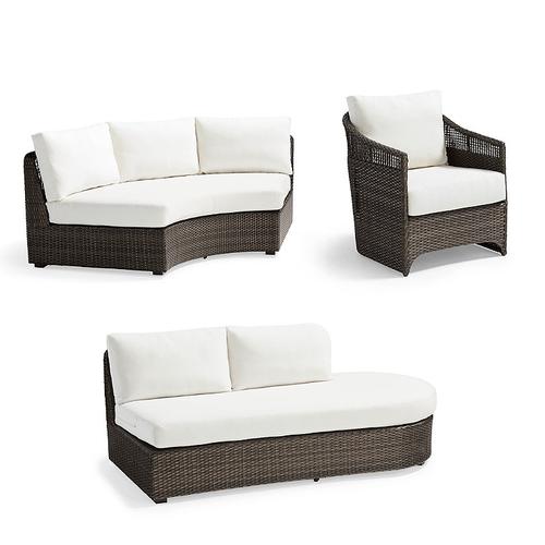 Palma Seating Replacement Cushions - Left-Facing Loveseat, Standard, Sailcloth Aruba - Frontgate