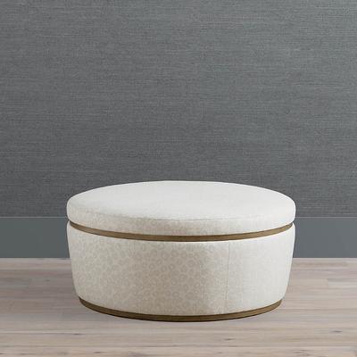 Devereaux Ottoman - Multi Gramercy Park Tiger Fabric - Frontgate