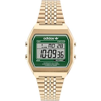 Digitaluhr ADIDAS ORIGINALS "DIGITAL TWO", gold (goldfarben), Armbanduhren, Damen, Armbanduhr, Quarzuhr, Damenuhr, Herrenuhr, unisex, Edelstahlarmband Image