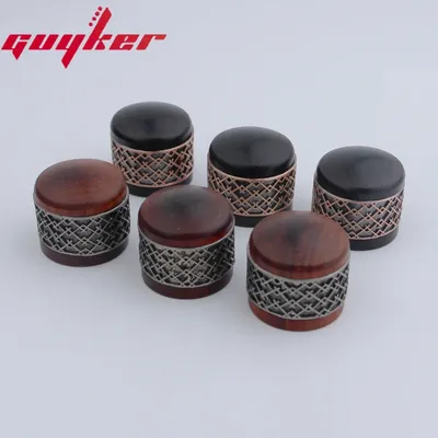 1 Pcs Red Sandalwood/Ebony Potentiometer Knob Antique Silver or Gold Window Decorations Around