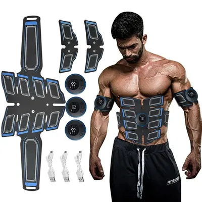 USB Rechargeable Abdominal Muscle Trainer Portable Abdominal Muscle Massager Electronic Training