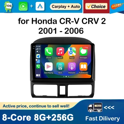 GPS Navi 9 inch Car Multimedia Radio Video Player for Honda CR-V CRV 2 2001 - 2006 Android OS 4G