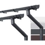 Kit de gouttières pour maison de jardin, abri der jardin, 100mm semi-circulaire deux côtés de toit,