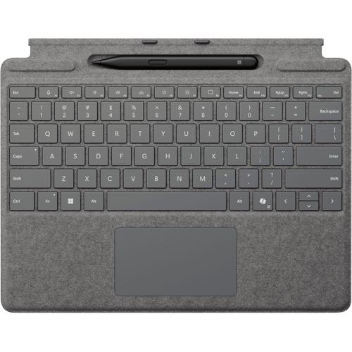 MICROSOFT Tastatur mit Touchpad ""Surface Pro mit Slim Pen"", grau (platin), B:28,91cm H:0,49cm T:22,61cm, Tastaturen, mit Slim Pen