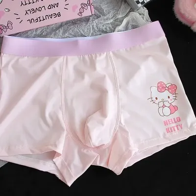 Sanrio Hello kitty Pochacco new cute cartoon printed breathable mid-waist boxer briefs for boys as a