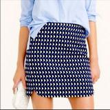 J. Crew Skirts | J.Crew Jet Set Geo Patterned Mini Skirt Size 4 | Color: Black/Blue | Size: 4