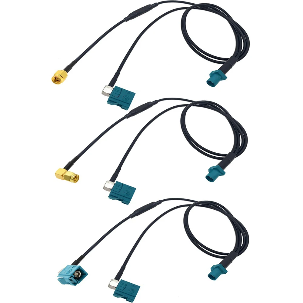 0,5 m Z-Stecker auf Z-Buchse/SMA/SMA 90 ° Rechtwinkliges Y-Typ-Splitterkabel RG174 Pigtail Auto GPS Verlängerungskabel Radio Connect Wire Image