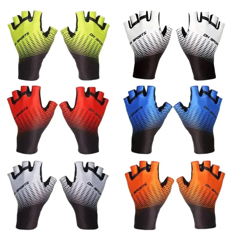 Nouveau DH SPORTS gants de cyclisme demi doigt Gel sport course vélo mitaines femmes hommes été vélo de route anti-dérapant gants d'extérieur