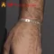 Braccialetti iniziali Vnox AZ per uomo donna, catena Figaro che non sbiadisce mai, braccialetti con catena a maglie a doppio strato, nome regalo per lui