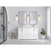 Willow Collection 60 in W x 22 in D x 36 in H Boston Double Bowl Sink Bathroom Vanity with Countertop