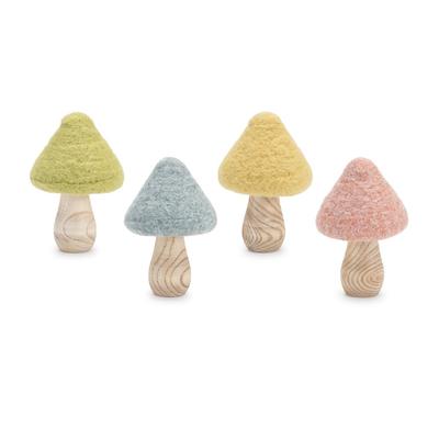 Felt Wood Mushroom Décor (Set of 24) – Melrose International 92752DS