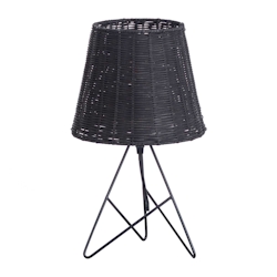 Tischlampe Yuan Schwarz 22,5x22,5x37cm O91