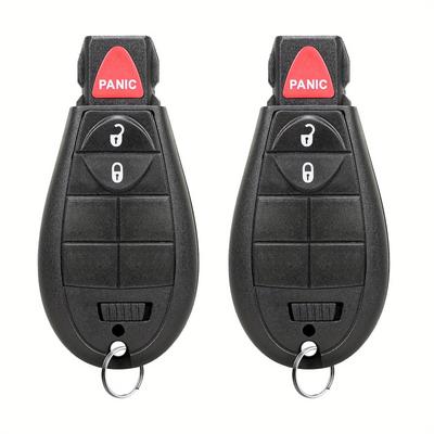 TEMU 2pcs 433 Mhz Remote Car Key Fob 3 Buttons For For For 1500 For 2500 For 3500 For Fcc Id Gq4-53t