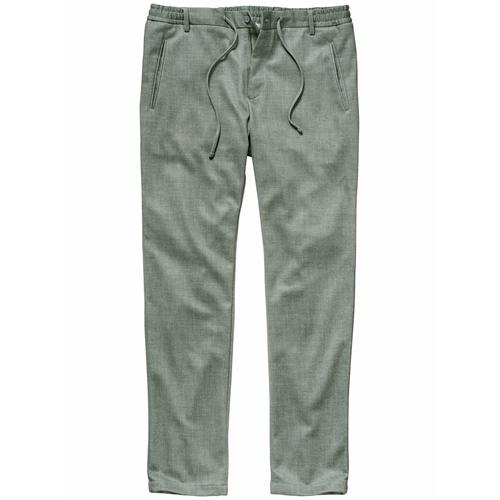 Mey & Edlich Herren Jogger-Hose Slim Fit Gruen bedruckt