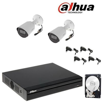 Camera kit dvr 4 kanäle 2 telecames 2 mpx hd 1 tb - Dahua