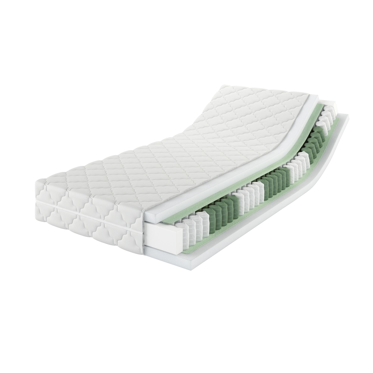 MSS e.K. MedicSpring 2-in-1 Taschenfederkern 70x200 | 2 Härtegrade in Einer Matratze H2 / H3 | Ergonomisch Designed und produziert in Deutschland Image