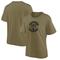 Hibernian Übergroßes T-Shirt mit Mono-Logo-Grafik – Khaki – Damen