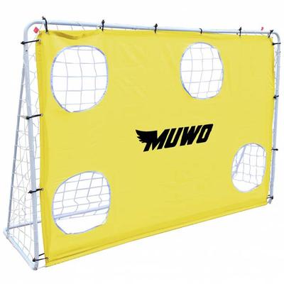 MUWO Fußballtor mit Torwand 217 x 153 cm gelb