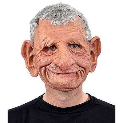 Kopfbedeckung für Halloween-Weihnachtsmasken, wilde schwarzhaarige alte Männermaske, Simulationscharaktermaske, Maskenspiel-Requisiten, abgefahrenes Cosplay-Accessoire Image