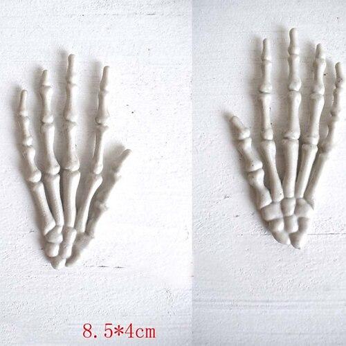 Halloween realistische lebensgroße Skeletthände aus Kunststoff gefälschte menschliche Hand für Knochenzombie 10 15,5/12 9/10 7/10 5,5/8,5 4/6,5 3,5 cm