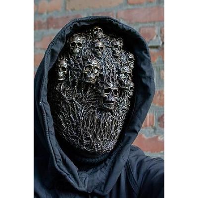 Halloween-Skelett-Kopfbedeckungsmaske, Halloween-Totenkopf-Gothic-Cosplay-Partykostüme Gruseliges Halloween-Partyzubehör für Jiaben-Cosplay-Kostüme Image