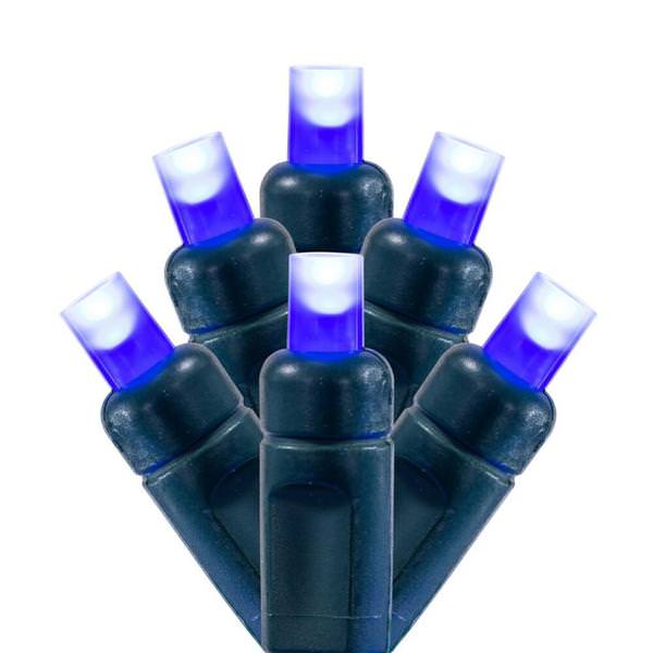 Vickerman 777060 - 50 Light 25' Green Wire Blue Wide Angle LED Christmas Light Christmas Light String Set Set (X6G6502F)