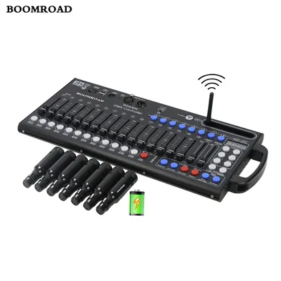 Ultra Thin 384CH DMX Controller DMX 512 Console Wireless DMX Receiver Battery Powered Stage Lighting Moving Head DJ Controller