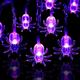 luci di halloween luci della stringa di ragno 10 ragni viola a led 1.5m 4.9ft giocattoli a led festival di fantasmi di halloween decorazione horror forniture per costumi da festa