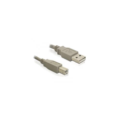 Delock 82215, 1,8 m, USB A, USB B, Männlich/Männlich, Grau