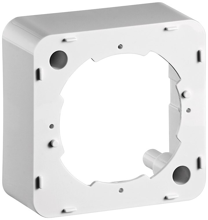 Goobay 67042 Aufputzrahmen für Antennendosen, Weiß - 1-tlg. Aufputzrahmen in weiß Image