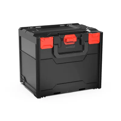 PROREGAL Werkzeugkoffer MetaBox S | HxBxT 34x30x40cm | 31 Liter | Mit Deck- & Frontgriff | ABS-Kunststoff | Verschlüsse Rot | Werkzeugkoffer Image