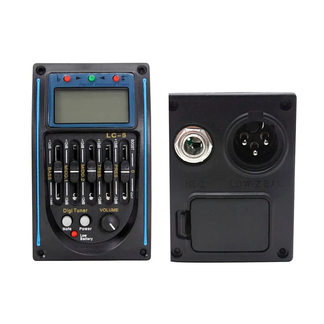 4/5 Band Klassische Akustische Gitarre Pickup Musikinstrument Zubehör EQ Equalizer Vorverstärker Mit Volumen Mid Treble Bass Control Image