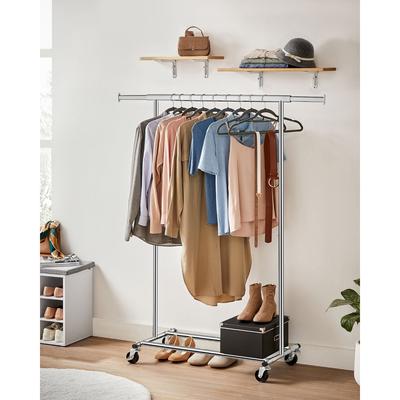 Portable Garment Rack for Easy Mobility, Adjustable Height and Durable Steel Construction - 17.9" x 52" x 63"