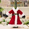 1pc housse de bouteille de vin de Noël, pull père Noël housse de bouteille de vin décorations sac de bouteille de vin de Noël robe de bouteille de vin de Noël manteau pour Noël nouvel an mariage vacances fêtes fournisseur