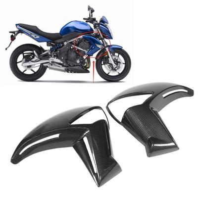 2 Stücke Carbon Fiber Motorrad Front Kühlerverkleidung Abdeckung Für kawasaki ER-6N ER6N 2009-2011 Image