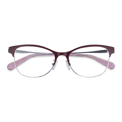 Female s horn Burgundy Silver Metal Prescription eyeglasses - Eyebuydirect s Coach HC5111