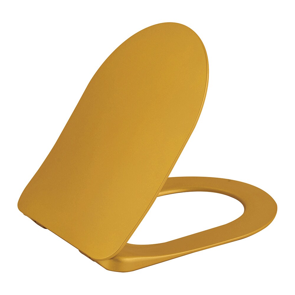 Aloni Creavit Duroplast WC Sitz Toilettensitz Absenkautomatik Softclose Gold Image