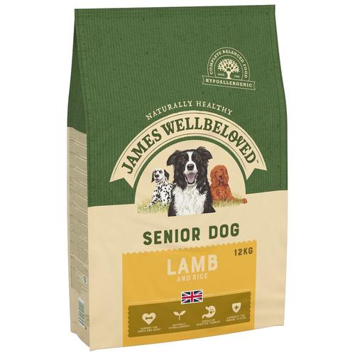 12kg James Wellbeloved Senior Dog Hypoallergenic Lamm & Reis Hundefutter trocken