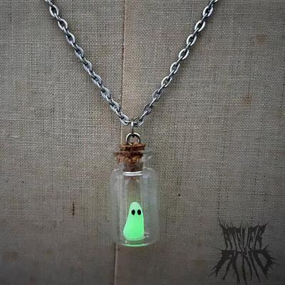 The Adopt a Ghost Necklace Halloween Gift, Cute Ghost Necklace Gothic Gfts, Cute Spooky Ghost