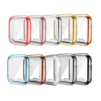 10 Pack Watch Case with Screen Protector Compatible with Apple Watch Series 6 5 4 SE 44mm / Series 3 2 1 42mm / Series 3 2 1 38mm / SE, Series 6/5/4 40mm Scratch Resistant Ultra-thin Dust Proof Soft