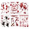 Bloody Halloween Stickers, Terrifying Bloody Blood Feet Blood Palm Wall Decals Halloween Wall Decals